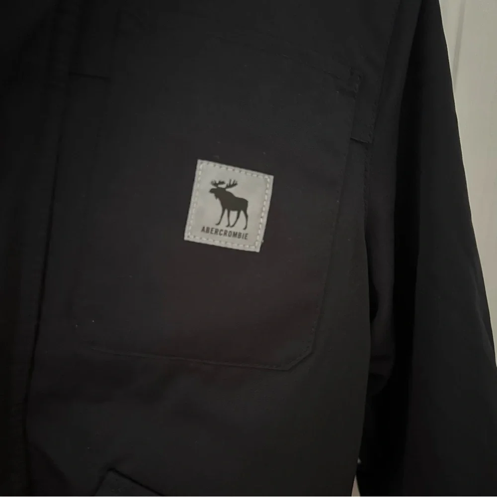 Abercrombie Ultra Bomber Hooded Winter Coat Jacket Black